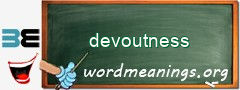 WordMeaning blackboard for devoutness